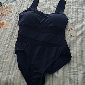 New with tags Navy peekaboo swimsuit